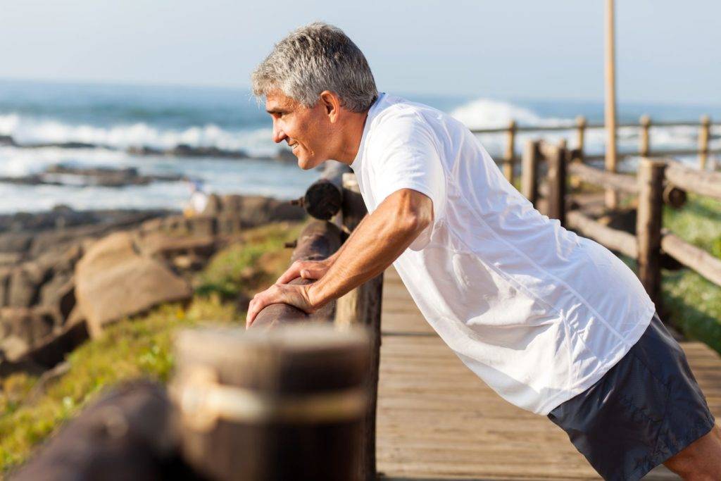 man with spinal cord stimulation neck pain