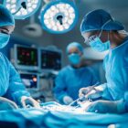 Doctors preforming a 4 level ACDF surgery.