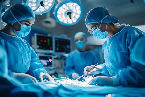 Doctors preforming a 4 level ACDF surgery.