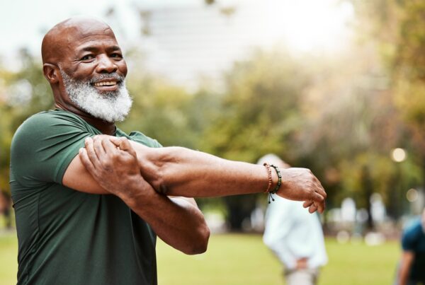 Man doing exercises after Lumbar Fusion.
