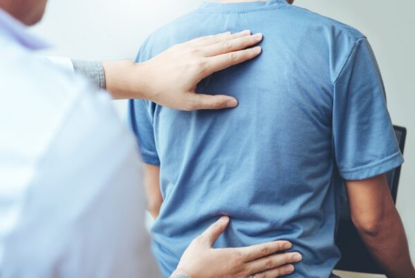 Doctor examining a patient.